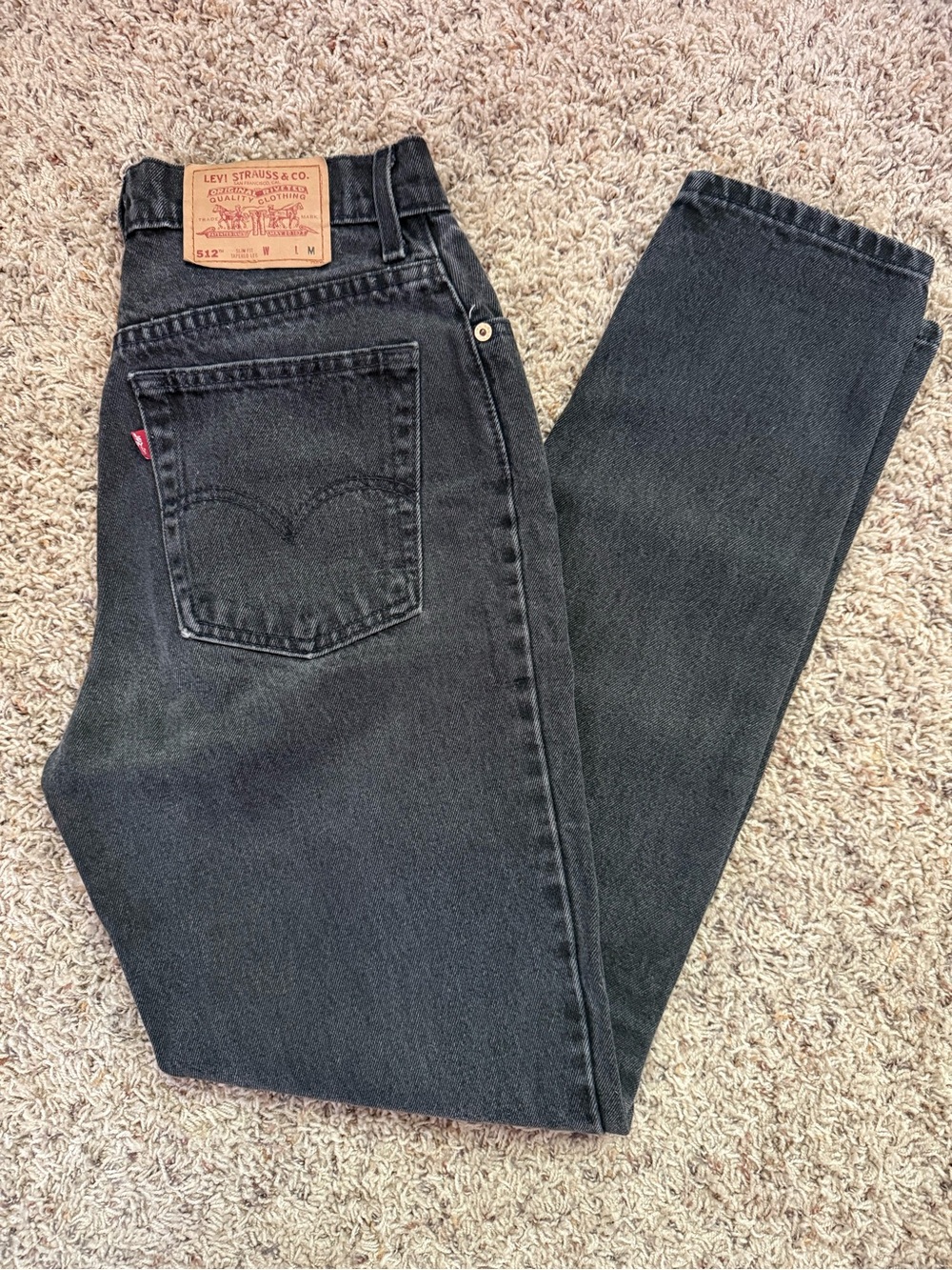 Levi's Charcoal Black Straight Jeans